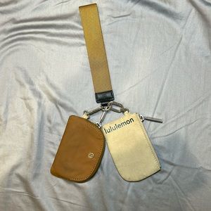 Lululemon Dual Pouch Wristlet (Trench/Burnt Caramel)